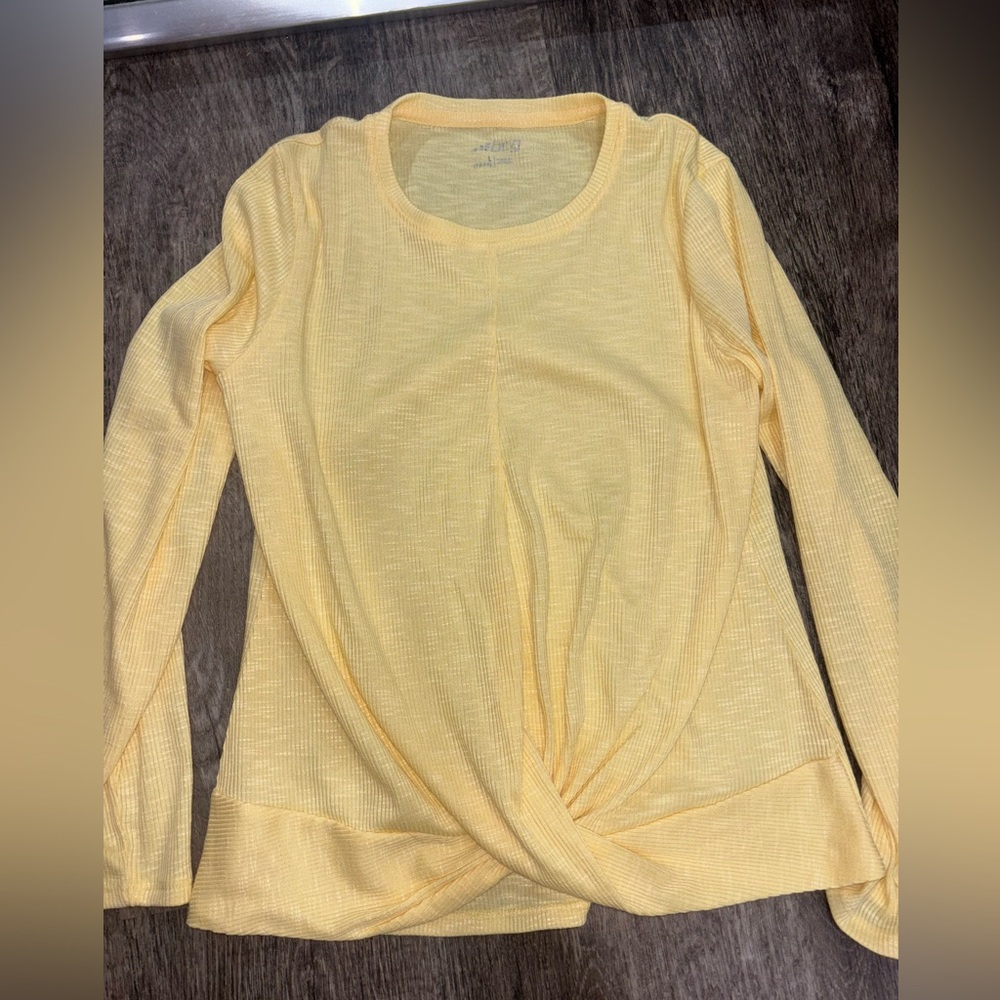 BCG Cream Tie Front Hoodie Relaxed Fit